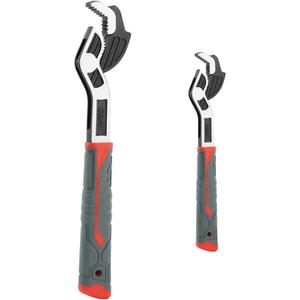 2Pcs Set of Self-locking Adjustable Wrenches, 6in and 10in Multifunctional Wrenches with an Opening Range of 7-15mm and 15-35mm, Self-adjusting Size, Suitable for Car, Bicycle, and Plumbing Repairs