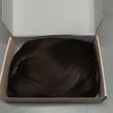 REECHO 11" Short Bob Wig with bangs Synthetic Hair for White Black Women Color: Dark Brown