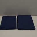 Amazon Basics Lightweight Super Soft Wrinkle-Free Breathable Brushed Microfiber 3-Piece Fitted Sheet Set with 14-Inch Deep Pockets, Twin XL, Navy Blue, Solid