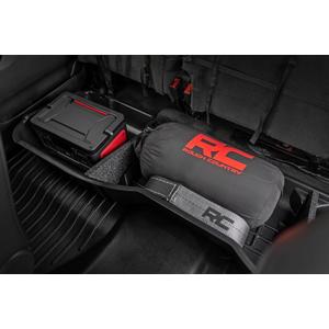 Rough Country Under Seat Storage for Chevy Silverado 1500 (2014-2018) & 2500HD/3500HD (2015-2019) Crew Cab - Custom-Fit Under Seat Truck Storage
