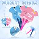 YLOLUL 50 Pcs Gender Reveal Party Favors Plastic Decorative Handheld Fans Boy or Girl Gender Reveal Hand Fans Baby Shower Favors Pink Blue Gender Reveal Decor Game