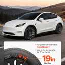 VEVOR Hubcaps Wheel Covers for 2021-2024 Tesla Model Y, 19 Inch Set of 4 Wheel Rim Cover Hubcaps OEM Style Replacement, R19 Size Snap On Car Hub Caps, Premium 14-Spoke ABS Tire Rim Caps, Matte Black