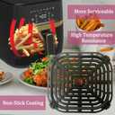 6QT Air Fryer Grill Plate for Bella Pro Series/Paris Hilton Air Fryers, Upgraded Grill Pan Crisper Plate Rack Tray Grate Grid Shelf for 6QT Paris Hilton Air Fryer, Dishwasher Safe, Nonstick