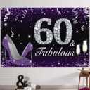 HAMIGAR Fabulous Birthday Backdrop Purple High Heels