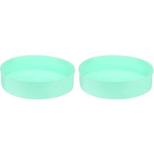 UXCELL 2-Piece Round Silicone Cake Molds, 9.8 Inch Nonstick & Quick Release for Layer, Smash & Cheese Cake, Light Green