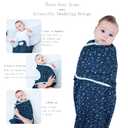 insular Baby Swaddle Wrap, Swaddle Blanket for Newborn and Infant, Adjustable Swaddling Set for Boy and Girl, Soft Cotton Baby Sleep Sack 3 Pack, Ice Cream, Medium(3-6 Month)