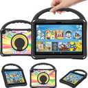 8 Tablet Case for Kids (12th/10th Generation,2024/2022 Release) Ubearkk Rotating 360 Kickstand Lightweight Shockproof Protective Case Cover,Black