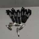 KAX 6-Pack Ignition Coils & Double Iridium Spark Plug for BMW X3 2005-2006, X5 2004 2006 3.0L, 530i 2003-2004, Z4 2003, 325xi 2003-2005, 745Li, 325i, 330xi, 325Ci, Z4, 330i, 330Ci, 525i, 645Ci, UF522
