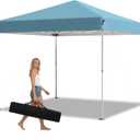 8x8 Pop Up Canopy Tent,Outdoor Canopy with Carry Bag,Easy Up Canopy with 3 Adjustable Height,Outdoor Gazebo Straight Legs,UPF 50+ Event Shelter Tents for Parties,Camping,Market,Patio(Sky Blue)