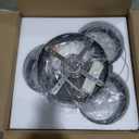 JS NOVA JUNS Modern LED Chandelier Black Pendant Light Fixture LED Ceiling Ring Light with 6000K and 39.4in Height Adjustable Hanging Lights for Kitchen Island Dinning Living Room