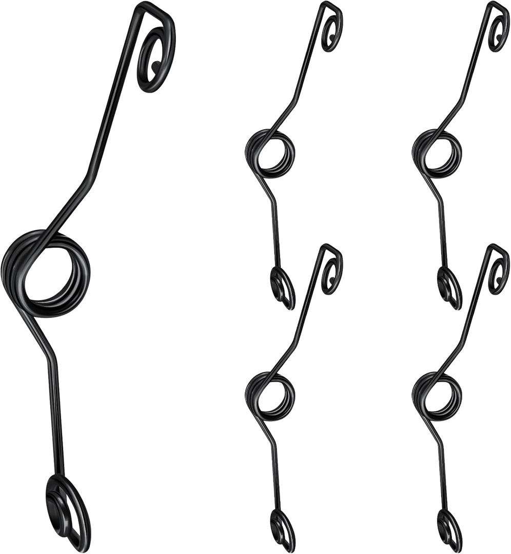 Oudain 5 Pieces Hinge Pin Door Stop Butterfly Spring Keep Door Open Hinge Stopper Residential Wedges Fits for Bedroom Interior Outdoor Props (Black)