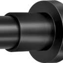 ZYRW Black Shower Curtain Rod 36-68 Inches (3-5.6ft) Non Rust Adjustable Shower Rod Spring Tension Non Slip No Drilling Stainless Steel Shower Rods for Bathroom Window
