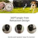 OUTnWILD Retractable Dog Leash - Tangle-Free 360 Design with Anti-Slip Handle | 16 ft Strong Nylon Tape | One Touch Quick-Lock Braking System | for Small/Medium Breeds/Pets Up to 44lbs. (Khaki, M)