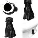 Honeydak 2 Pack Toilet Bolt Caps Decorative Dog Toilet Bolt Screw Covers Cute Ceramic Bathroom Decor Fun Themed Gadgets Bathroom Replacement Parts (Yellow)