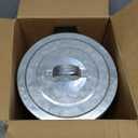 Autumn Alley Small Farmhouse Bathroom Trash Can, Pet Proof Matte Black Trash Can with Lid for Rustic Bathroom, Farmhouse Kitchen Step Waste Bin, Retro Metal Wastebasket 5L/1.3 Gal.