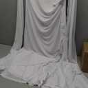 Lrady Women's Formal Evening Gowns High Split Ruffle Wedding Guest Cape Sleeve Cocktail Party Maxi Dresses, White, X-Large