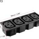 uxcell Panel Mount Plug Adapter AC 250V 15A /10A C13 3 Pins 4 Outlets IEC Inlet Module Plug Power Connector Socket Straight