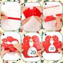 24 Pcs DIY Christmas Advent Calendar Boxes, 24 Days Advent Countdown Gift Boxes, 3D Dog Paw Christmas Cardboard Number Boxes for Kids Family Xmas Winter Holiday Decoration Supplies