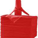 18pcs Polyester Cloth Napkins - 20 x 20 inch Red Dinner Washable Napkins with Hemmed Edges (18,Red)