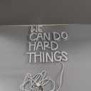We Can Do Hard Things Neon Sign, Motivational Neon Light USB Dimmable LED Sign, for Inspirational Classroom Office Library Neon Light Kids Wall Art Bedroom Birthday Party Classroom Backdrop Sign (Yellow+Blue+Red1)