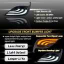 Switchback White/Amber LED Front Fog Daytime Running Lamp w/Dynamic Flash LED Turn Signal light Feature Compatible with Toyota Camry 2021-2024 SE XSE TRD