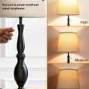 EppieBasic Table Lamps for Living Room Set of 2, Farmhouse Lamp for Bedroom 22" with 3 Dimmable Ways, USB-C+A Charging Ports Nightstand Lamps, Bulbs Included