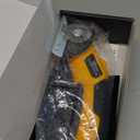 Cordless Electric Scissors: 4V Rechargeable Cardboard Cutter, 3 Blades, Safety Lock & LED Light, Box Cutter for Carton Carpet Plastic Fabric Leather(Yellow)