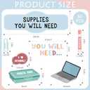 50 Pcs Supplies You Will Need Bulletin Board Set Motivational Bulletin Cutouts Classroom Decorations for Teacher School Whiteboard Classroom Supplies (Boho)