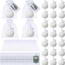 Treela 24 Sets Pumpkin Candles Fall Baby Shower Party Favors for Guests Little Pumpkin Shape Tealight Candle for Thanksgiving Autumn Baby Shower Wedding Birthday Thank You Return Gifts(White)