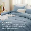Bedsure King Size Comforter Set, Prewashed Bedding Dusty blue