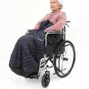 Wheelchair Blanket for Adults,Warm Wheelchair Accessories for Winter,Fleece Lap Blankets for Elderly with Zip & Pocket, Blanket with Foot Pocket, Wheelchair Cover,Christmas Women Gifts