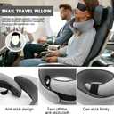 Travel Pillows for Airplanes, 360 Surround Support Memory Foam Airplane Neck Pillow, Comfortable Eye Masks and earplugs, Portable Washable Design for Long Flights, Car Rides & Road Trips