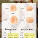 Niidor Adhesive Nipple Covers for Women Seamless Invisible Pasties Reusable Silicone Breast Petals for Daily Wear (Small, 2 Pairs-a-caramel)