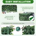 ODTORY Artificial Grass Wall Panels, 24 x 16 in 24P (64 sqft) UV-Resistant Faux Boxwood Vine Privacy Screen, Greenery Fence Cover for Balcony, Backyard, Garden and Indoor Outdoor Home Decor