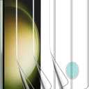 (3 Pack Designed for Samsung Galaxy S23 Ultra 5G Screen Protector, Case Friendly, Bubble Free, High Definition Clear ShieldEasy Installation (TPU)