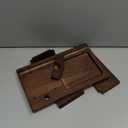 TESLYAR Wood Phone Docking Station for Men - Desktop or Nightstand Organizer - Birthday Gifts for Men, Dad - Anniversary Idea from Wife - Key Holder, Stand Wallet, Watch & Essentials (Bourbon Brown)