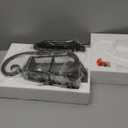 Black Roman Outdoor Light Fixture, 17.7"H Dusk to Dawn Outdoor Lighting Wall Light, Waterproof Outside Porch Light Wall Sconce, Exterior Wall Lantern Lamp with Water Glass for Garage Porch Doorway, With Sensor