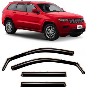 Voron Glass in-Channel Extra Durable Rain Guards for Jeep Grand Cherokee 2011-2021, Window Deflectors, Vent Window Visors, 4 Pieces - 220125 Voron Glass in-Channel Extra Durable Rain Guards for Jeep Grand Cherokee 2011-2021, Window Deflectors, Vent Window Visors, 4 Pieces - 220125