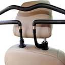 Tuklye Chrome Headrest Car Hanger –Metal Car Coat Hanger Auto Seat Headrest-Travel Vehicle Jacket Suit Coat Hanger with Headrest Restraint Rods