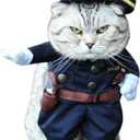 NACOCO Halloween Pet Policeman Costume - Dog and Cat Funny Clothes Outfit Apparel for Small Medium and Large Dogs (Navy Blue, M)