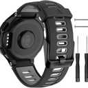 ISABAKE Watch Band Replacement for Garmin Forerunner 735XT/Approach S20 S5 S6 Soft Silicone Strap with Metal Buckle Compatible with 735xt/220/230/235/620/630