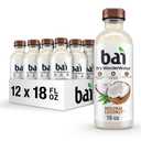 Bai Antioxidant Infused Water Beverage, Molokai Coconut, with Vitamin C and No Artificial Sweeteners, 18 Fluid Ounce Bottle, 12 Pack BB 3/18/26