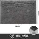 HIYARD Sturdy Front Door Mat, Absorbent Muddy Dirt Resist Welcome Door Mats Outdoor Indoor, Stain and Fade Resistant, Non-Slip Rubber Backing Low Profile Doormat for Entryway, 3624, Grey