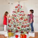 2 x 40PCS 2.36" Christmas Balls Ornaments, Plastic Christmas Tree Ornaments, Holiday Baubles, Hanging Decorations for Xmas Trees Holiday Party, Gold Red Baubles