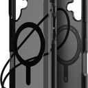 BodyGuardz Ace Pro Compatible with iPhone 16 Case - Shockproof Cover with 18FT Drop Tested - Compatible with MagSafe - Wireless Charging - Responsive Buttons - Smoke/Black (Smoke/Black)