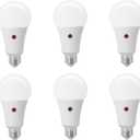 SYLVANIA Dusk to Dawn A21 LED Light Bulb with Auto On/Off Light Sensor, 100W=13W, 1500 Lumens, 5000K, Daylight - 6 Pack (41293)