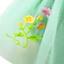 Baby Girl 1st Birthday Clothes One Year Old Tulle Romper Sleeveless Bodysuit Cake Smash Outfits (9-12 Months, Green)