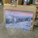 Designart Winter Sunrise Over Mountain Landscape Metal Wall Art  40x30 Scenic Nature Digital Aluminum Print  Modern Living Room, Bedroom, Office Wall Dcor