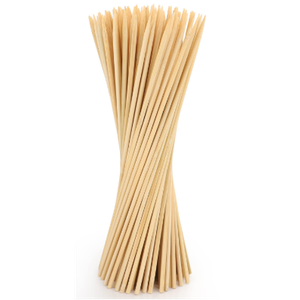 8" Bamboo Skewers (100PCS) for Grilling, BBQ, Shish Kabobs, Fruit, Appetizers, Chocolate Fountains, Cocktail Picks, Wooden Sticks, Crafting, Φ=4mm, Optional Sizes 6"/10"/12" 2 Pack