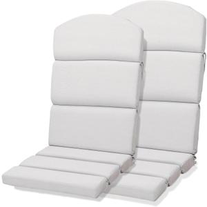 BPS 52x20 Inch Outdoor Adirondack Chair Cushion Set of 2, Fade-Resistant and Water-Resistant Olefin Fabric Patio Chair Cushions with Straps for Outdoor/Indoor Dining Chairs, Rocking Chairs